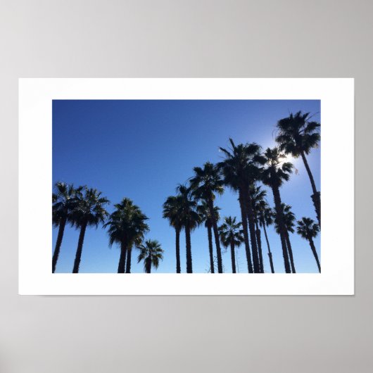 Summer Ocean Palms en Sky Color Photography Poster (Voorkant)