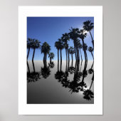 Summer Ocean Palms Reflection Photography Poster (Voorkant)