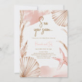 Summer Ocean Sea You Soon Pink Baby Shower Kaart (Voorkant)