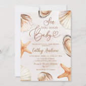 Summer Ocean Zee You Soon Baby shower Kaart (Voorkant)