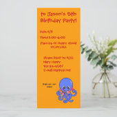 Summer octopus kaart (Staand voorkant)