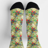 Summer Oerwoud Tropical Parrot Flowers Blossom Sokken (Top)