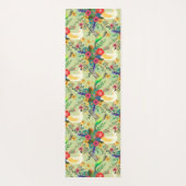 Summer Oerwoud Tropical Parrot Flowers Blossom Yogamat (Achterkant)