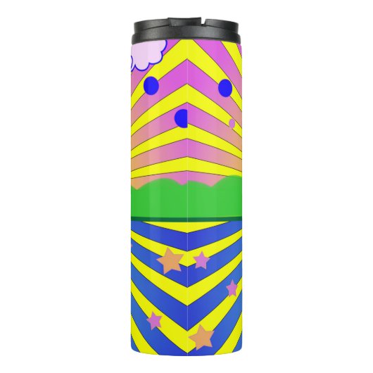 Summer of Love Groovy Psychedelic 60 s 70 s Thermosbeker (Achterkant)