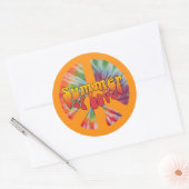 Summer of Love Peace Symbol Ronde Sticker (Envelop)