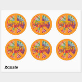 Summer of Love Peace Symbol Ronde Sticker (Vel)