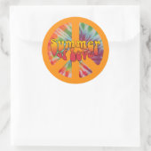 Summer of Love Peace Symbol Ronde Sticker (Tas)