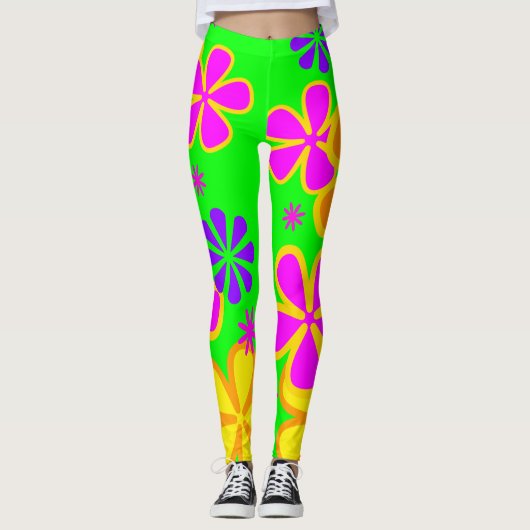 Summer of Love - Petal Power Retro Leggings (Voorkant)