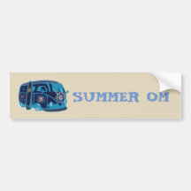 Summer Om Hippie Van Bumpersticker