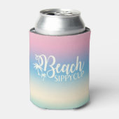 Summer Ombre Funny Cute Beach Sippy Cup Blikjeskoeler (Blikje Voorkant)