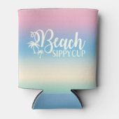 Summer Ombre Funny Cute Beach Sippy Cup Blikjeskoeler (Voorkant)