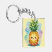 Summer On The Go Happy Pineapple Keychain (Voorkant Links)