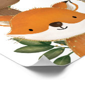 Summer Oranje Citrus Woodland Baby shower Welkom Poster (Hoek)