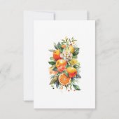 Summer Oranje Wedding Rsvp met Meal Choice Kaart (Achterkant)