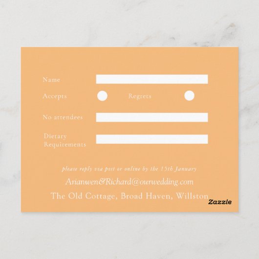 Summer Orchard Enclosure Card RSVP Briefkaart (Achterkant)