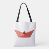 Summer, Origami Pet Boat, All-over-Print Canvas ta Tote Bag (Achterkant)
