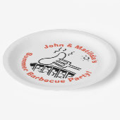 Summer Outdoor Garden Party Barbecue Papieren Bordje (Gekanteld)