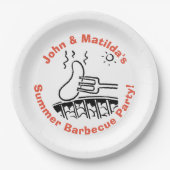 Summer Outdoor Garden Party Barbecue Papieren Bordje (Voorkant)
