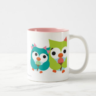 Summer Owls Tweekleurige Koffiemok
