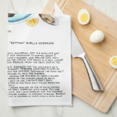 Summer Oyster Roast | Recipe Heirloom Tea Towel Theedoek (Quarter Fold)