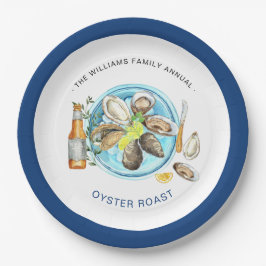 Summer Oyster Roast | Seafood Bake Cookout Papieren Bordje