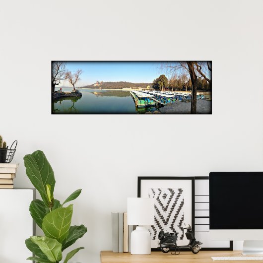 Summer Palace Boats Poster (Thuiskantoor)