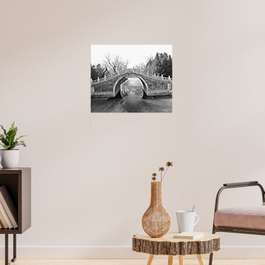 Summer Palace Bridge B&W Poster (Woonkamer 3)