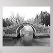 Summer Palace Bridge B&W Poster (Voorkant)