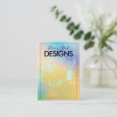 Summer Palm Trees Color Flare Earring Display Card Visitekaartje (Staand voorkant)