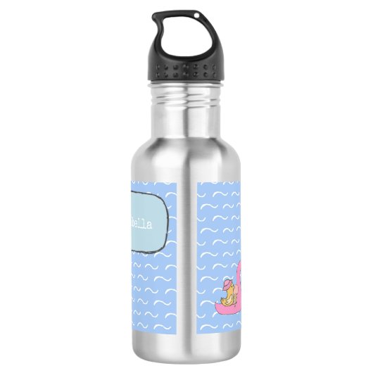 Summer Panda Bird Flamingo Float Fun Child's Waterfles (Achterkant)