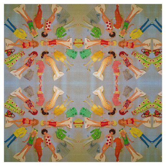 Summer Paper Dolls Stof (Swatch)