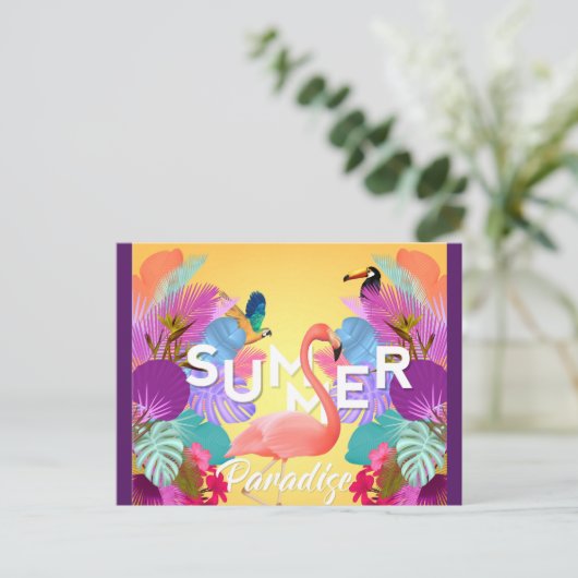 Summer Paradise Briefkaart (Staand voorkant)