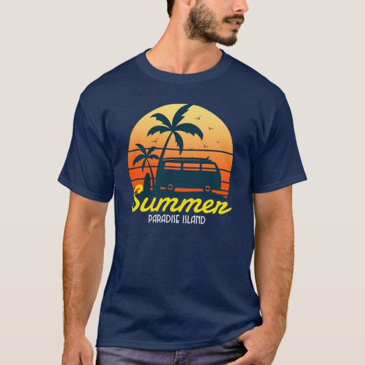 Summer Paradise Island T-shirt (Voorkant)