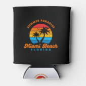 Summer Paradise Miami Beach Florida-Sunset-Palms Blikjeskoeler (Voorkant)
