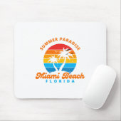 Summer Paradise Miami Beach Florida-Sunset-Palms Muismat (Met muis)