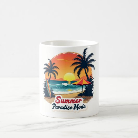 Summer Paradise Mode Retro Beach Mug Koffiemok (Center)