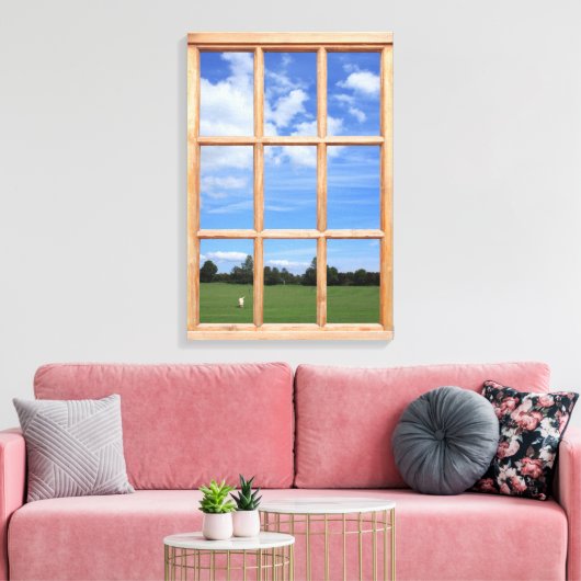 Summer Park 3D Effect Uitzicht Afbeelding Canvas Afdruk (Insitu (Woonkamer))