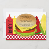 Summer Party Barbecue Uitnodiging BBQ (Voorkant)