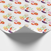 Summer Party BBQ - Verse groenten - naadloos patro Cadeaupapier (Hoek)