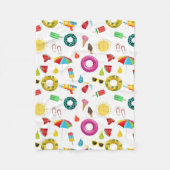 Summer Party Beach Fun Pattern Fleece Deken (Voorkant)
