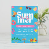 Summer Party Beach Kaart (Staand voorkant)