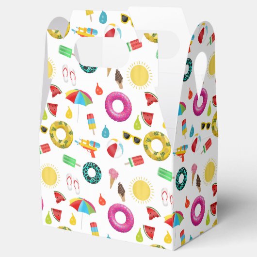 Summer Party Beach Pool Fun Pattern Bedankdoosjes (Geopend)
