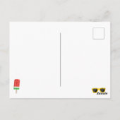 Summer Party Beach Pool Fun Pattern Briefkaart (Achterkant)