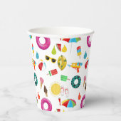 Summer Party Beach Pool Fun Pattern Papieren Bekers (Rechts)