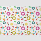 Summer Party Beach Pool Fun Pattern Tissuepapier (Voorkant)