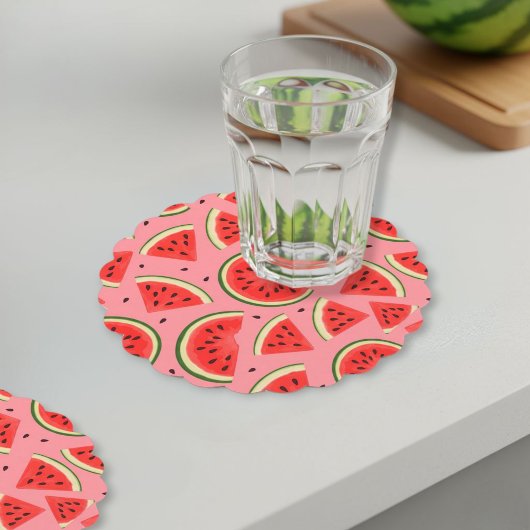 Summer Party Cardboard Coasters - Set of 6 Kartonnen Onderzetters