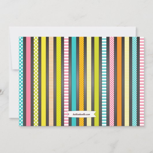 Summer Party Chalkboard Fun in Sun Invitation Kaart (Achterkant)