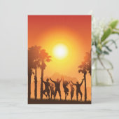 Summer Party Dancing Invitations Kaart (Staand voorkant)