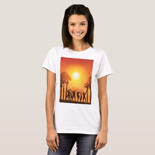 Summer Party Dancing Womens T-Shirt (Voorkant volledig)