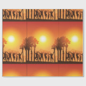 Summer Party Dancing Wrapping Paper Cadeaupapier (Vlak)